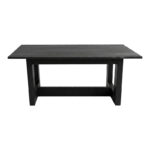Table Senza black mango wood 180x90x76cm - Image 4