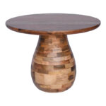 Coffee table Benzano natural color mango wood Φ60x45cm - Image 2