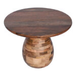 Coffee table Benzano natural color mango wood Φ60x45cm - Image 3