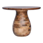 Coffee table Benzano natural color mango wood Φ60x45cm - Image 4