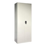 Ugren metal wardrobe in light gray 70x40x180cm - Image 2