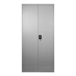 Zogi metal wardrobe with partition in light gray 70x40x180cm - Слика 3