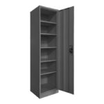 Koya column wardrobe, anthracite metal, 45x50x180cm - Image 2