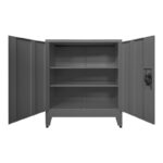 Armon metal cabinet in anthracite color 90x45x100cm - Image 2
