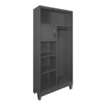 Zogi metal cabinet with partition in anthracite color 90x45x190cm - Image 2