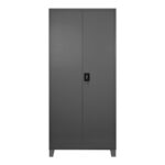 Zogi metal cabinet with partition in anthracite color 90x45x190cm - Image 3