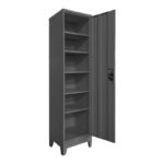Koya column wardrobe, anthracite metal, 45x50x190cm - Image 2