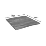 Table top Pozier solid acacia wood walnut 70x70x4cm - Слика 2