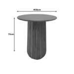 Tully dining table solid acacia wood walnut D50x75cm - Слика 4