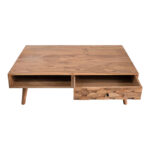 Coffee table Kaldio solid acacia wood in natural color 120x60x40cm - Image 3