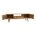 Tv stand Firpo solid acacia wood in natural color 130x35x45cm - Image 2