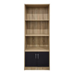 Tekaro bookcase sonoma-anthracite 60x29x166cm - Image 4