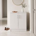 Shoe cabinet for 6 pairs of shows Souken white 60x40x80cm