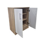 Shoe cabinet for 6 pairs of shows Souken white-sonoma 60x40x80cm - Слика 2