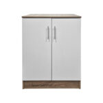 Shoe cabinet for 6 pairs of shows Souken white-sonoma 60x40x80cm - Слика 4