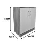 Shoe cabinet for 6 pairs of shows Souken white-sonoma 60x40x80cm - Слика 5