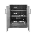 Shoe cabinet for 6 pairs of shows Souken white-sonoma 60x40x80cm - Слика 6