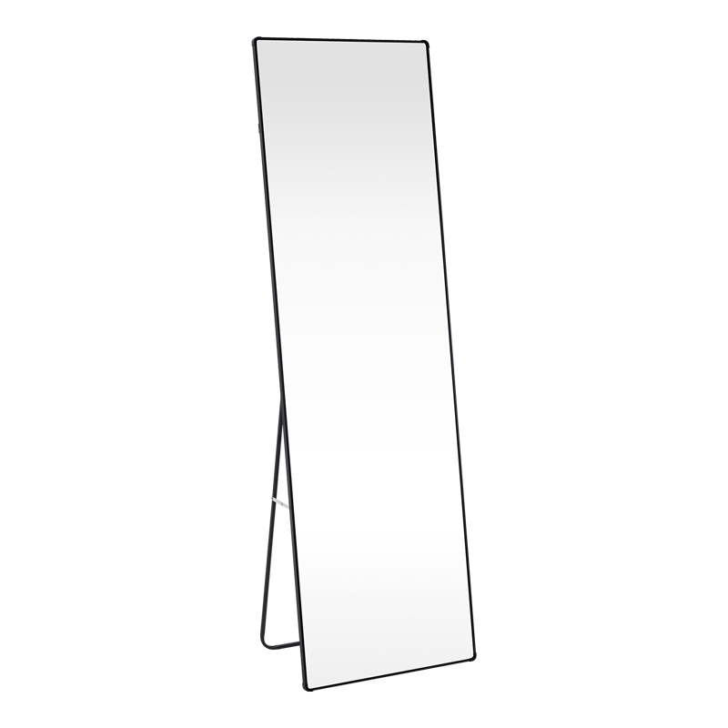 384-000015 Moira mirror black aluminum 50x28x160cm - Слика 1