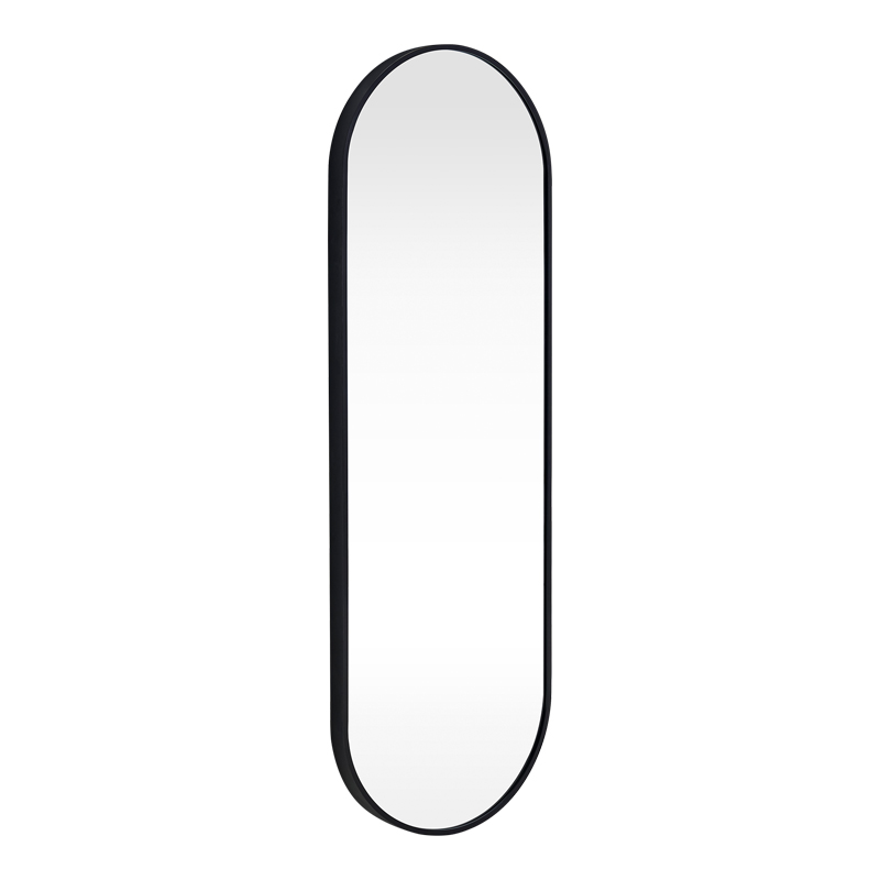 384-000026 Albere mirror black aluminum 40x4x120cm - Image 1