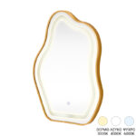Bloby led mirror gold aluminum 50x4x70cm