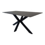Table Bethan sintered stone-metal black marble look-black 160x80x75cm - Слика 2