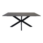 Table Bethan sintered stone-metal black marble look-black 160x80x75cm - Слика 3