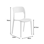 Zanna stackable chair pp dark olive green 40x53x78cm - Image 5