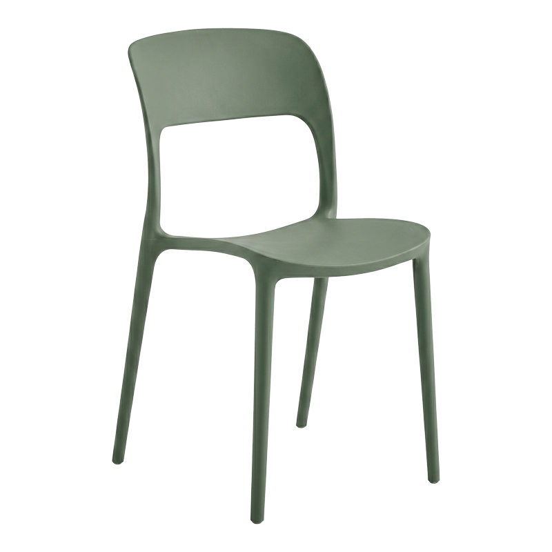 392-000016 Zanna stackable chair pp dark olive green 40x53x78cm - Image 1