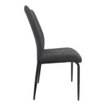 Wedena chair anthracite-black fabric metal legs 46x50x94cm - Image 2