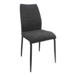 Wedena chair anthracite-black fabric metal legs 46x50x94cm