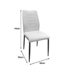 Wedena chair anthracite-black fabric metal legs 46x50x94cm - Image 5