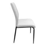 Wedena chair beige-black fabric metal legs 46x50x94cm - Image 2