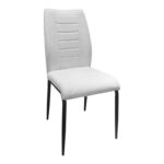 Wedena chair beige-black fabric metal legs 46x50x94cm