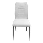 Wedena chair beige-black fabric metal legs 46x50x94cm - Image 3