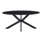 Makrey table black mdf- metal legs 160x90x75cm - Image 3