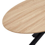 Makrey table sonoma mdf-black metal legs 160x90x75cm - Image 3