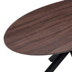 Makrey table walnut mdf-black metal legs 180x90x75cm - Слика 3