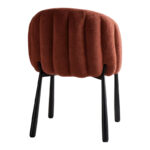 Denna chair terracotta fabric-black metal legs 52x60x85cm - Слика 2