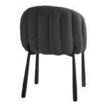 Denna chair anthracite fabric-black metal legs 52x60x85cm - Image 2