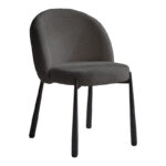 Denna chair anthracite fabric-black metal legs 52x60x85cm