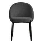 Denna chair anthracite fabric-black metal legs 52x60x85cm - Image 4