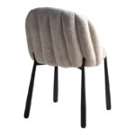 Denna chair beige fabric-black metal legs 52x60x85cm - Image 2