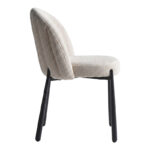 Denna chair beige fabric-black metal legs 52x60x85cm - Image 3