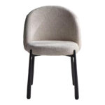 Denna chair beige fabric-black metal legs 52x60x85cm - Image 4