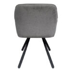 Kinuz armchair, grey-black fabric, metal legs, 55x60x86cm - Слика 4