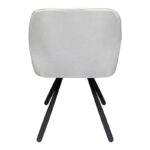 Kinuz  armchair, beige-black fabric, metal legs, 55x60x86cm - Image 4