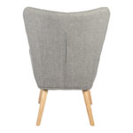 Armchair Gerlina light grey fabric and legs in natural color 71x64x94cm - Image 6