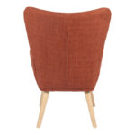 Armchair Gerlina terracotta fabric and legs in natural color 71x64x94cm - Image 6