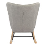 Rotating armchair Jianna light grey fabric and legs in natural color 79x64x89cm - Image 6