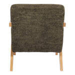 Armchair Garifa green fabric and legs in walnut color 79x75x75cm - Image 6